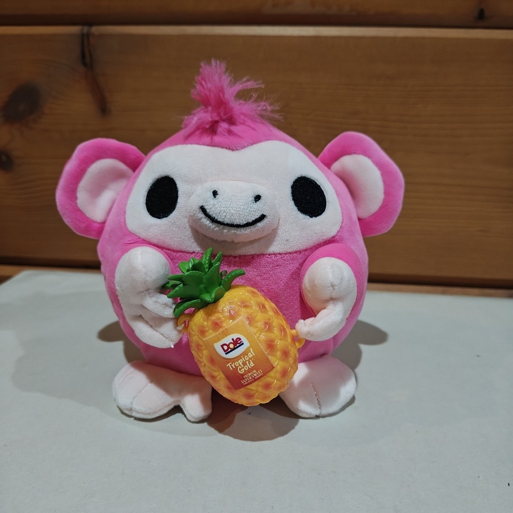 Zuru‎ SNACKLES Series 2 Collectible Plush Pink Monkey OLI Dole Pineapple 5 inch